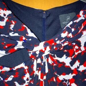 Adrianna Papell asymmetric keyhole neckline cocktail dress Size 14W EUC